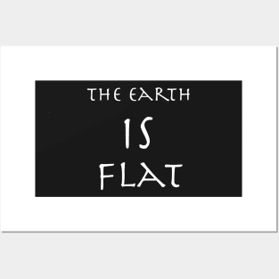 the earth is flat shirt Posters and Art